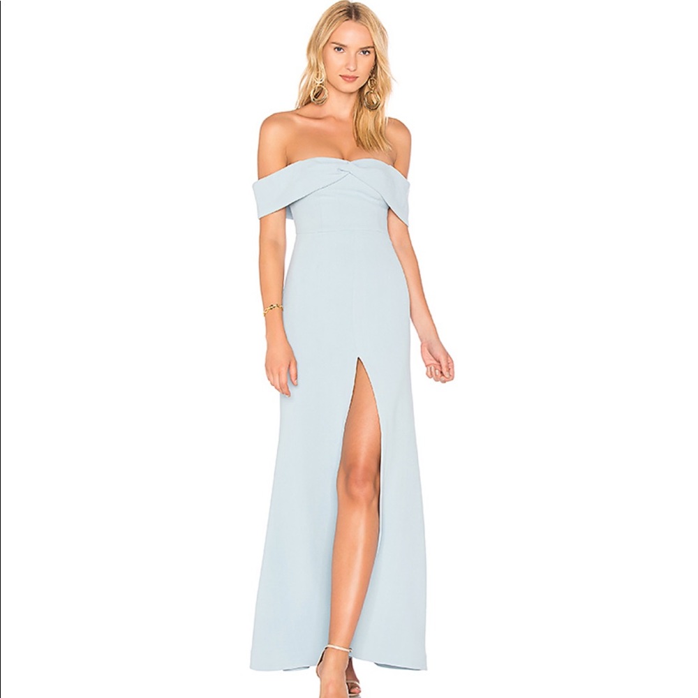 Lovers + friends light blue Danica gown